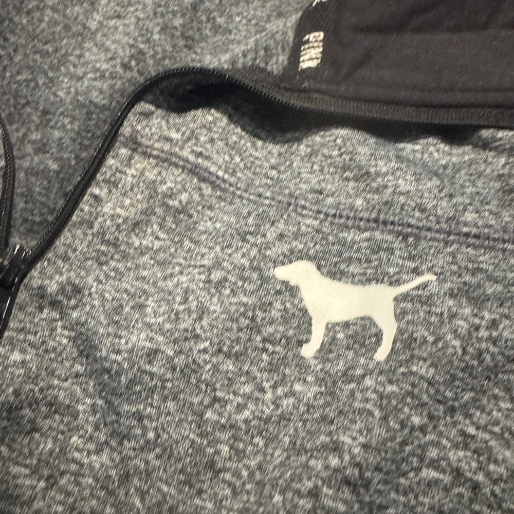Victoria's Secret Charcoal Heather Quarter-Zip Sweatshirt - Picture 5 of 6
